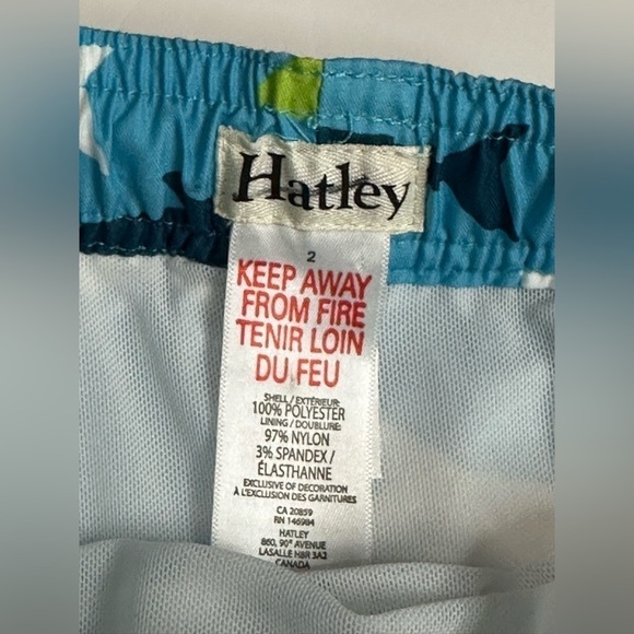 Hatley Swim Shorts Blue Shark Patterned Swimsuit Size 2 - Picture 2 of 3